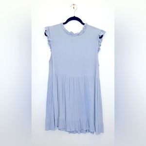 Baby doll blue mini dress with empire waist 👑